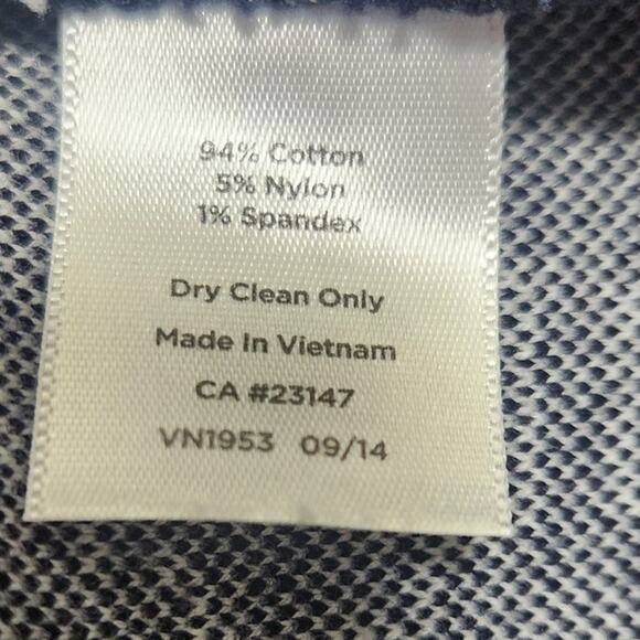 Talbots Navy and White Pencil Skirt Back Zipper Size 10 - Picture 8 of 8